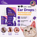 【Pet Vigor】20ml Pet Ear drops for otitis Fast-actingitch & Odor ReliefDual Antibacterial FormulaMild & Non-irritating Gentle Ear Care Solution anti-inflammatory and antibacterial properties Cats and Dogs