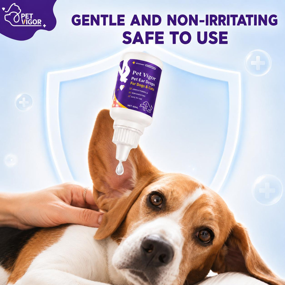 【Pet Vigor】20ml Pet Ear drops for otitis Fast-actingitch & Odor ReliefDual Antibacterial FormulaMild & Non-irritating Gentle Ear Care Solution anti-inflammatory and antibacterial properties Cats and Dogs